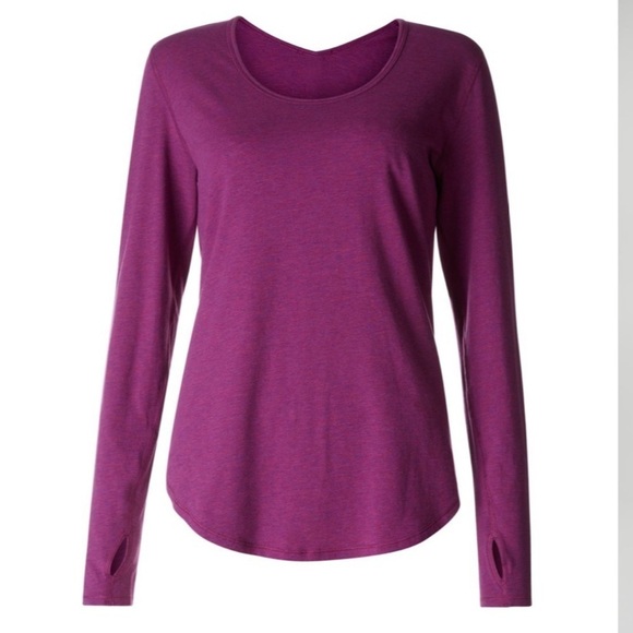 Lululemon Yogini 5 Year Long Sleeve Tee in Heathered Regal Plum - Picture 4 of 12